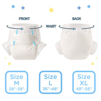 ABDry White Adult Diapers 2 Pieces Sample Pack