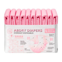 ABDry Ultra Absorbent Diapers 10 Pieces Pack Pink