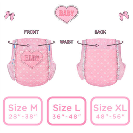 Blushing Baby Adult Diapers 2 Pieces Sample Pack(M)/(L)/(XL)