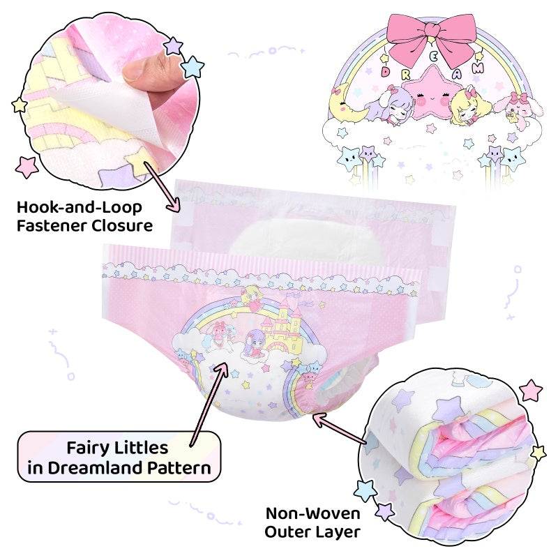 Fairy Littles in Dreamland Ultra Absorbent Cloth Back Adult Diapers 10 Pieces Pack