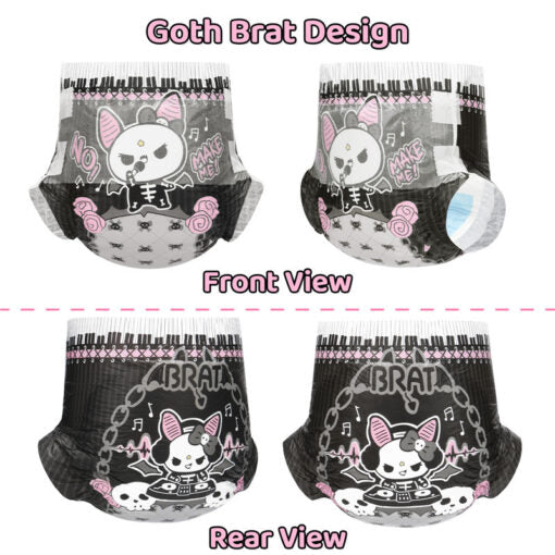 Goth BRAT Ultra Absorbent Diapers 2 Pieces Sample Pack