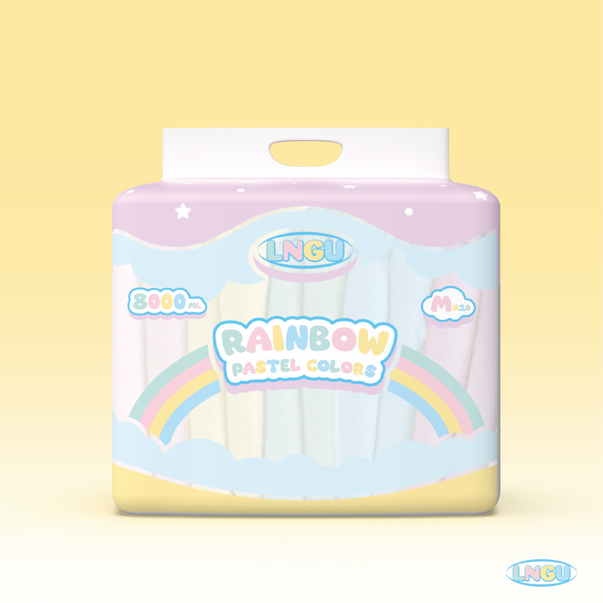 LNGU - Rainbow Pastel Colours 10 Pack
