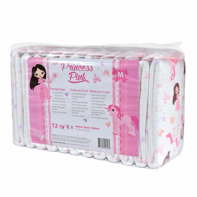 Rearz Princess Pink Overnight Briefs MED Pack - myabdlsupplies