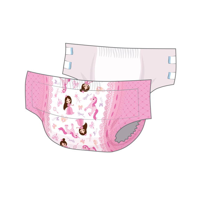 Rearz Princess Pink Overnight Briefs MED Pack - myabdlsupplies
